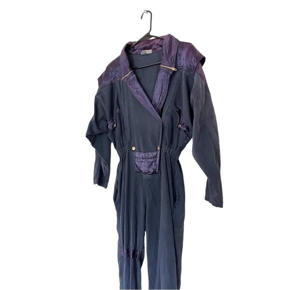 RARE VINTAGE Victor Obadidono Paris Jumpsuit Coveralls 100% Cotton Size Small - Picture 5 of 14